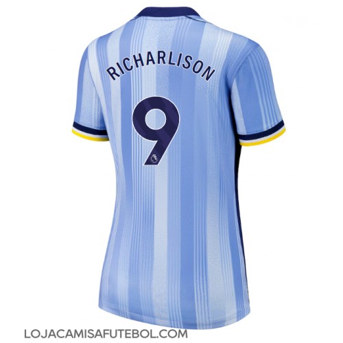 Camisa de Futebol Tottenham Hotspur Richarlison #9 Equipamento Secundário Mulheres 2024-25 Manga Curta